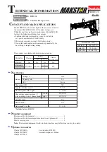Preview for 1 page of Makita BJR141 Technical Information