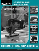 Preview for 1 page of Makita BJV180 Specification Sheet