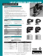 Preview for 2 page of Makita BJV180 Specification Sheet