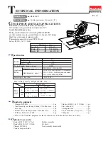 Preview for 1 page of Makita BLS820SF Technical Information