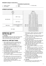 Preview for 5 page of Makita BML801 Instruction Manual