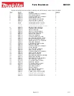 Preview for 2 page of Makita BO5031 Parts List