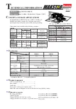 Preview for 1 page of Makita BSS500Z Technical Information