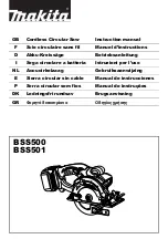 Preview for 1 page of Makita BSS501 Instruction Manual