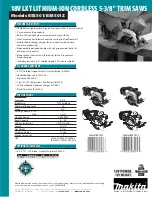 Предварительный просмотр 2 страницы Makita BSS501 Specifications