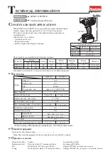 Preview for 1 page of Makita BTW110 Technical Information