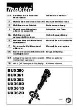 Preview for 1 page of Makita BUX362 Instruction Manual