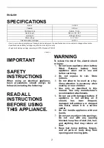 Preview for 2 page of Makita CL100D Instruction Manual