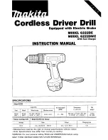 Makita CORDLESS DRIVER DRILL 6222DE Instruction Manual предпросмотр