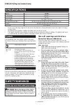 Preview for 4 page of Makita CP100DSA Instruction Manual