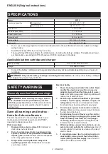 Preview for 2 page of Makita CT411 Instruction Manual