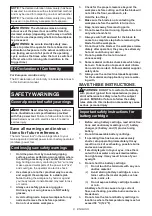 Preview for 8 page of Makita CXTJV102DZ Instruction Manual