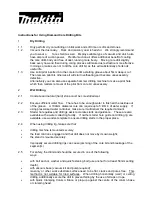 Preview for 33 page of Makita DBM130 Operating Instructions Manual