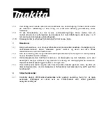 Preview for 44 page of Makita DBM130 Operating Instructions Manual