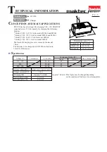 Preview for 1 page of Makita DC1850 Technical Information