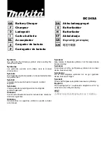 Preview for 1 page of Makita DC24SA Instruction Manual