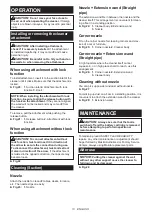 Preview for 13 page of Makita DCL280FTC Instruction Manual