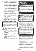 Preview for 9 page of Makita DCL280FZ Instruction Manual