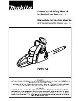 Предварительный просмотр 1 страницы Makita DCS34 Owner'S And Safety Manual