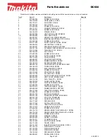 Предварительный просмотр 7 страницы Makita DCS34 Parts Breakdown
