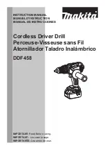 Preview for 1 page of Makita DDF458 Instruction Manual