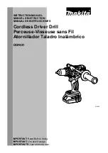 Makita DDF481R Instruction Manual предпросмотр