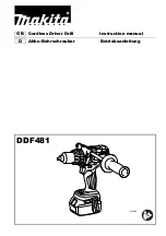 Makita DDF481RTJ Instruction Manual предпросмотр