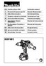 Preview for 1 page of Makita DDF481Y1J Instruction Manual