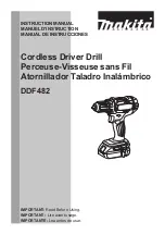 Makita DDF482R Instruction Manual предпросмотр