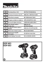 Makita DDF483RFJ Instruction Manual предпросмотр