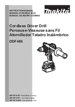 Makita DDF486R Instruction Manual предпросмотр