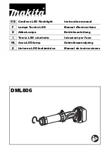 Preview for 1 page of Makita DEBDML806 Instruction Manual