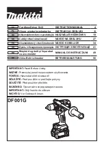 Preview for 1 page of Makita DF001GZ Instruction Manual