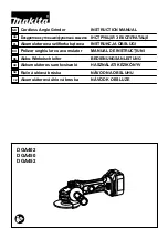 Preview for 1 page of Makita DGA452 Instruction Manual