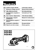 Makita DGA452ZJ Instruction Manual preview