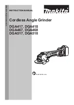 Makita DGA518 Instruction Manual preview