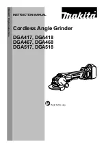 Preview for 1 page of Makita DGA518ZU Instruction Manual