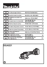 Makita DGA521 Instruction Manual preview