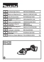 Preview for 1 page of Makita DGA900ZK Instruction Manual