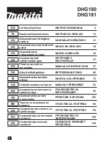 Makita DHG180 Instruction Manual preview