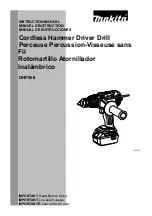 Makita DHP458Z Instruction Manual предпросмотр