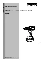 Makita DHP459Z Instruction Manual предпросмотр