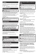 Preview for 17 page of Makita DHS900ZU Instruction Manual