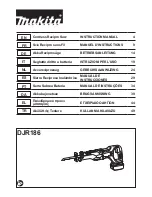 Preview for 1 page of Makita DJR186 Instruction Manual
