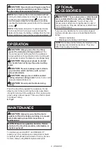 Preview for 9 page of Makita DJR188Z Instruction Manual