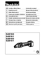 Makita DJS160 Instruction Manual предпросмотр