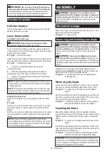 Preview for 26 page of Makita DLS111ZU Instruction Manual