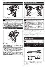 Предварительный просмотр 19 страницы Makita DLX2336T01 Instruction Manual