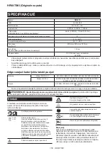 Preview for 156 page of Makita DML810 Instruction Manual