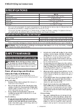 Preview for 2 page of Makita DMP180ZO Instruction Manual